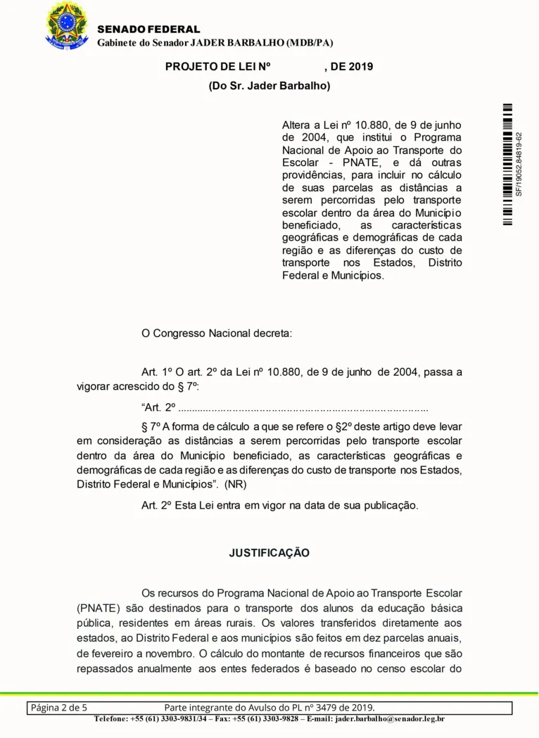 Projeto para transporte escolar pode ser votado por comissão