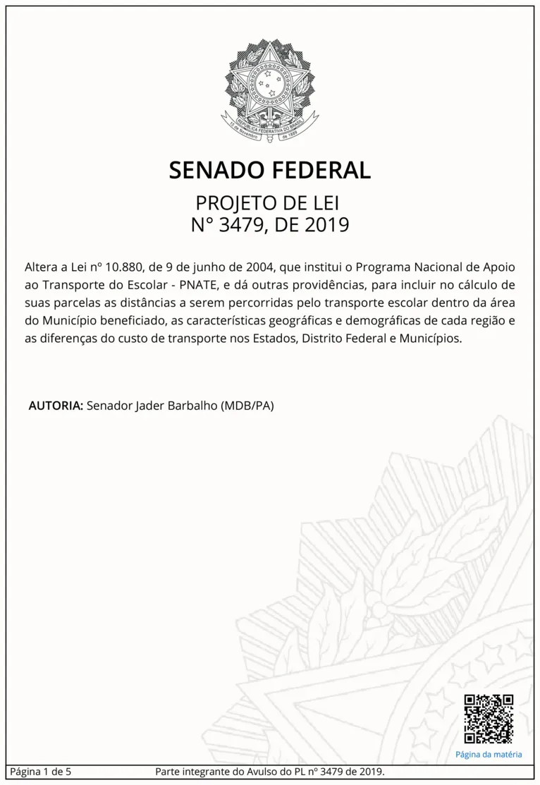 Projeto para transporte escolar pode ser votado por comissão
