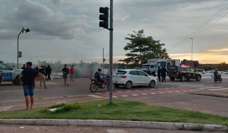 Protesto causou engarrafamento quilométrico