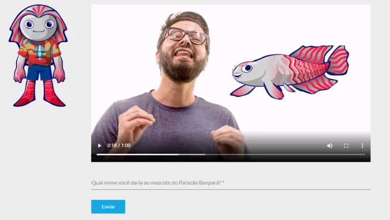 Pirarucu é o mascote do Parazão e espera um nome; vote!
