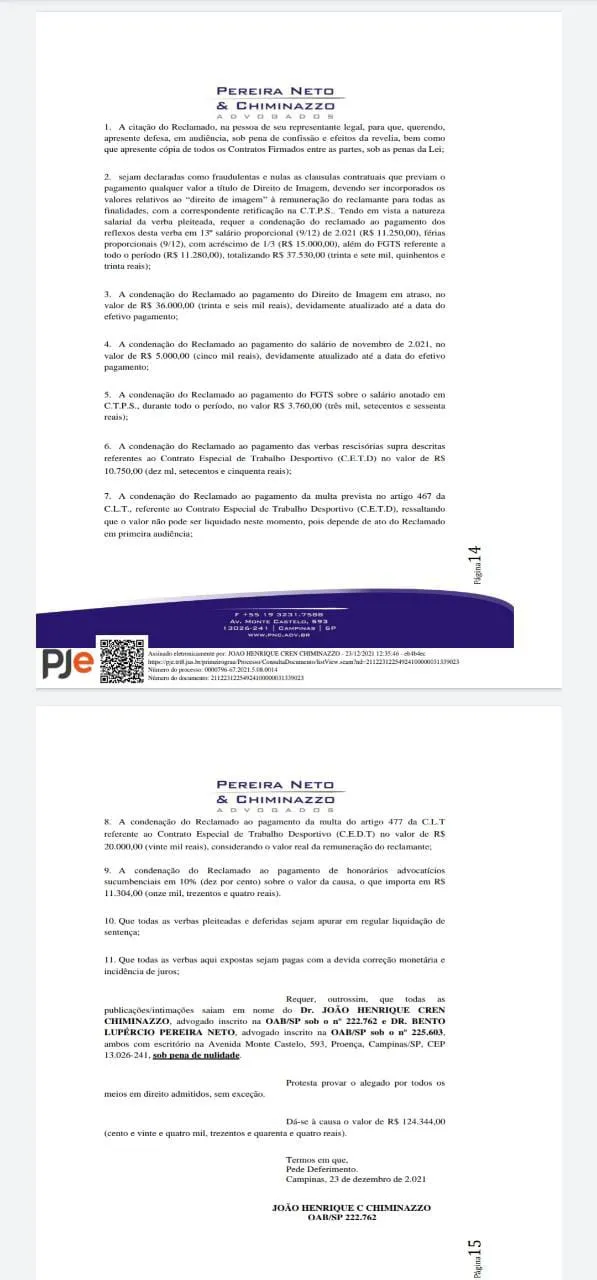 Ratinho quer R$ 124 mil de indenização do Paysandu