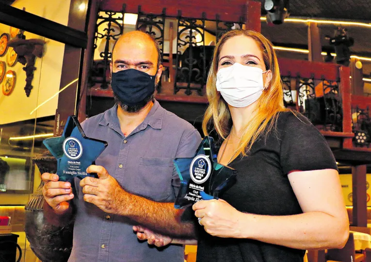 Fábio e Ângela Sicilia: ela ganhou o prêmio de Chef do Passaporte Belém em 2019