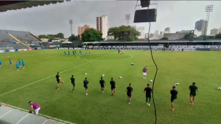 Já estava quase tudo pronto para a partida do azulão marabaense começar