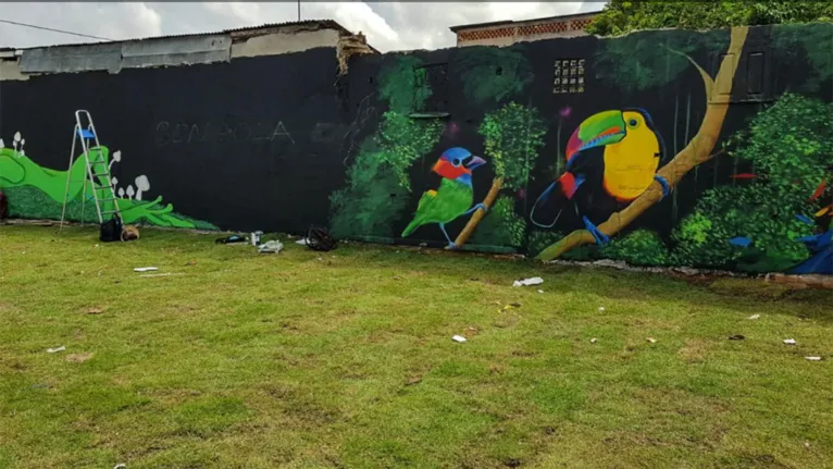 Avenida Padre Bruno ganha intervenção artística de moradores