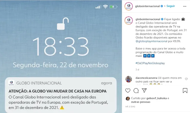 Após 22 anos, Globo é desligada em 43 países da Europa