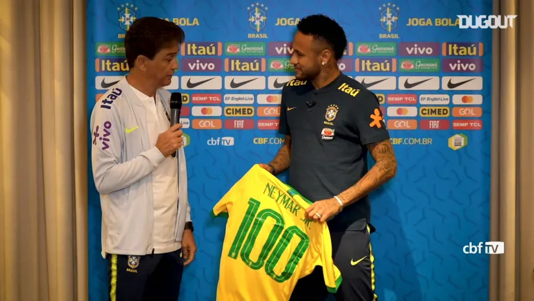 Neymar já participou de mais de 100 jogos pela seleção brasileira