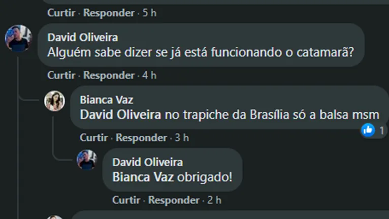 Moradores de Outeiro estão na dúvida sobre como está o serviço de travessia.