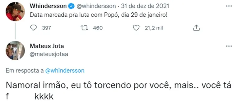 Luta entre Popó e Whinderson Nunes já tem data