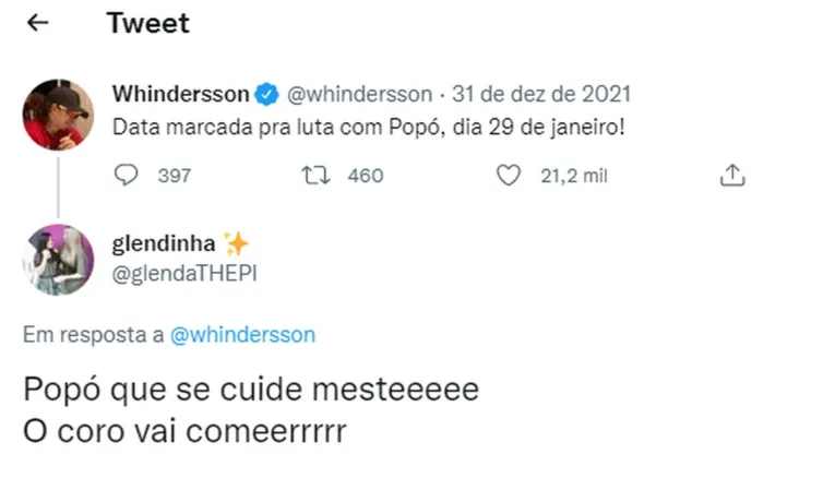 Luta entre Popó e Whinderson Nunes já tem data