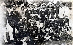 Primeiros atletas de regatas do Clube do Remo, em 1905
