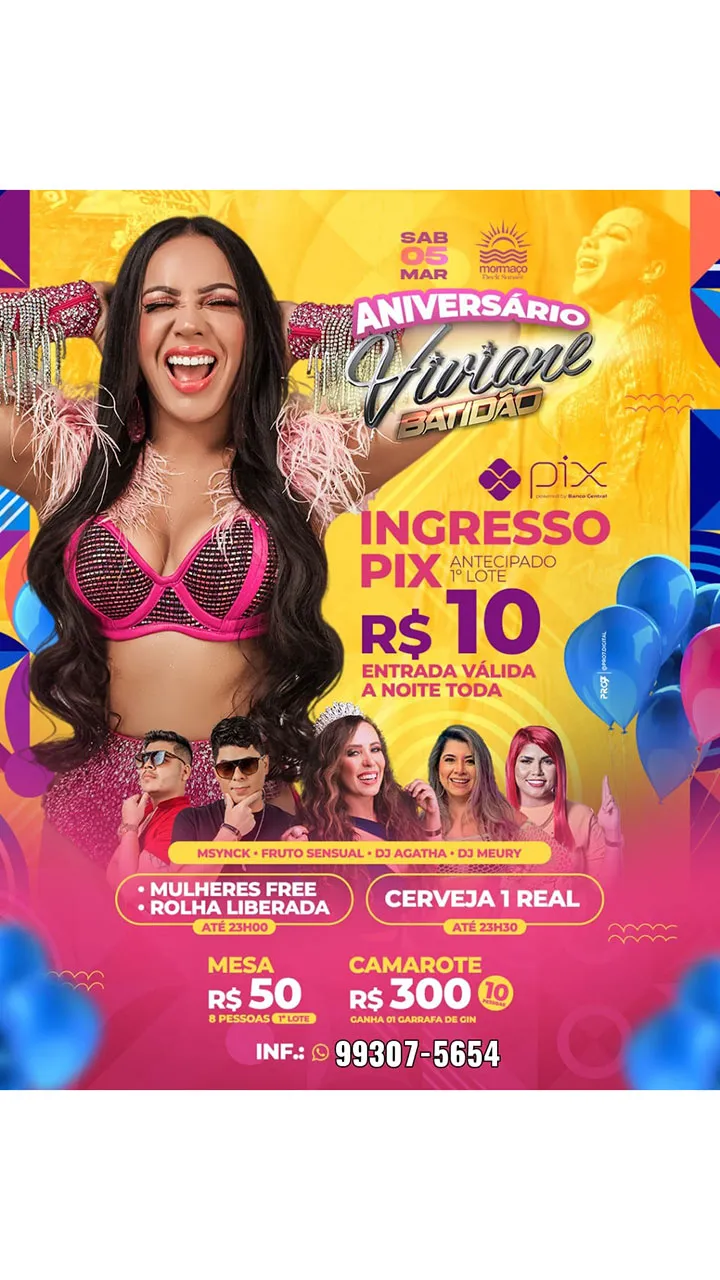 Viviane Batidão faz aniversário com show no sábado (5)