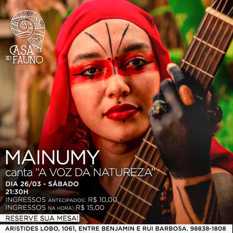 Mainumy apresenta show/rito "A voz da Natureza"