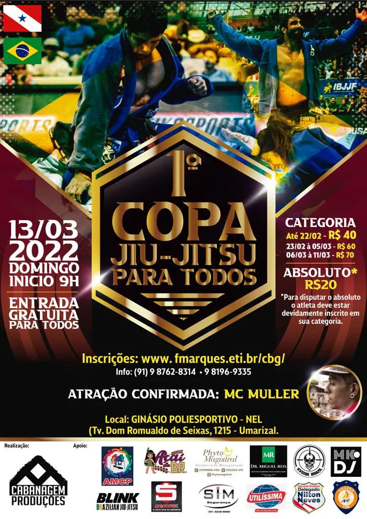 Grupo organiza torneio popular de Jiu-jítsu em Belém