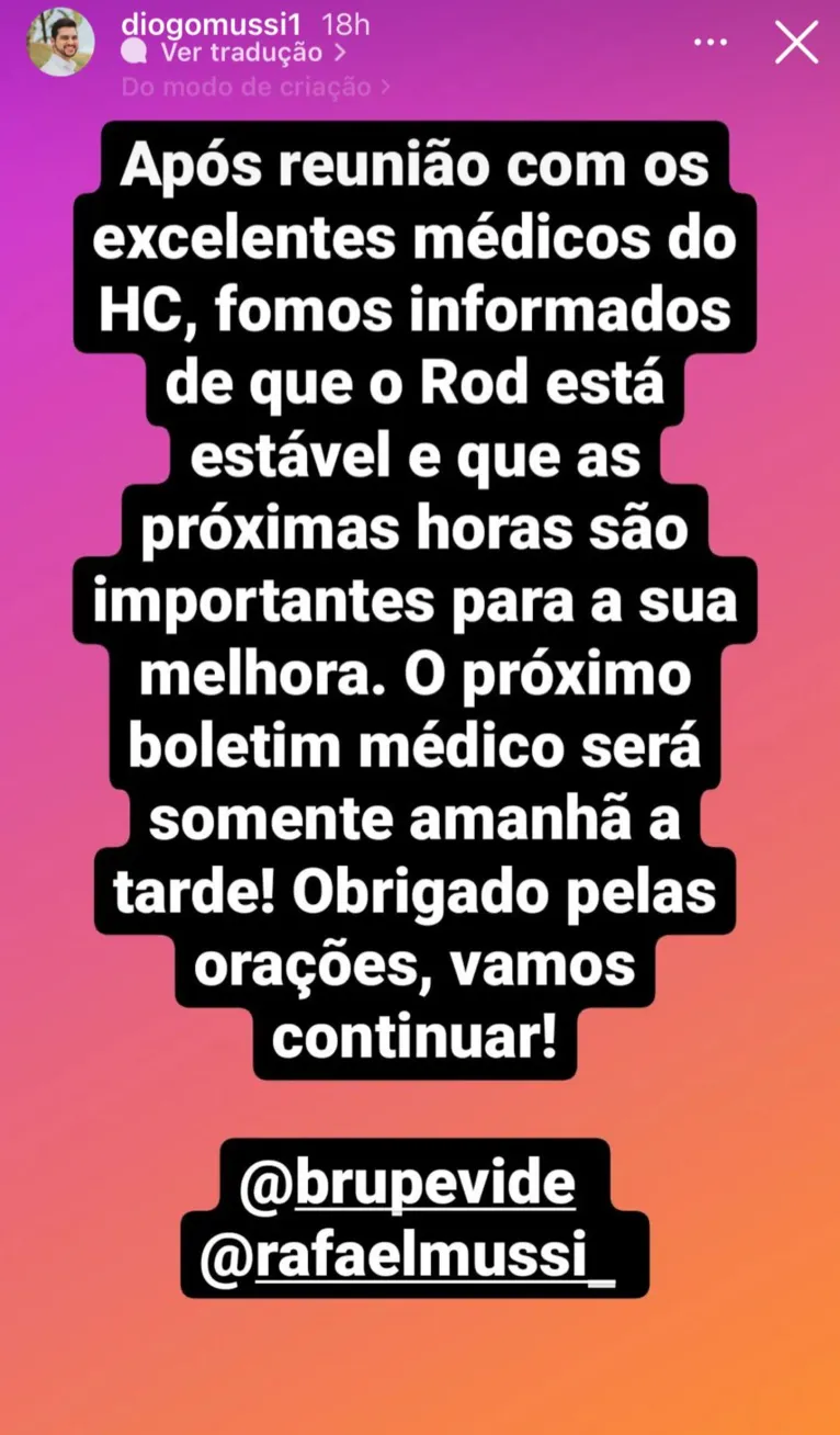 Rodrigo Mussi: irmão revela estado de saúde de ex-BBB