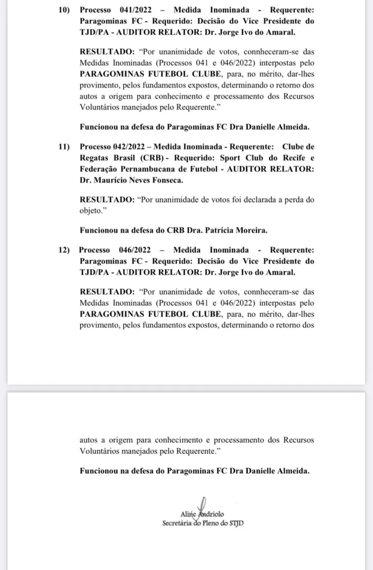 Paragominas volta à elite do Parazão com decisão do STJD