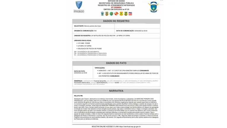 Boletim de Ocorrência