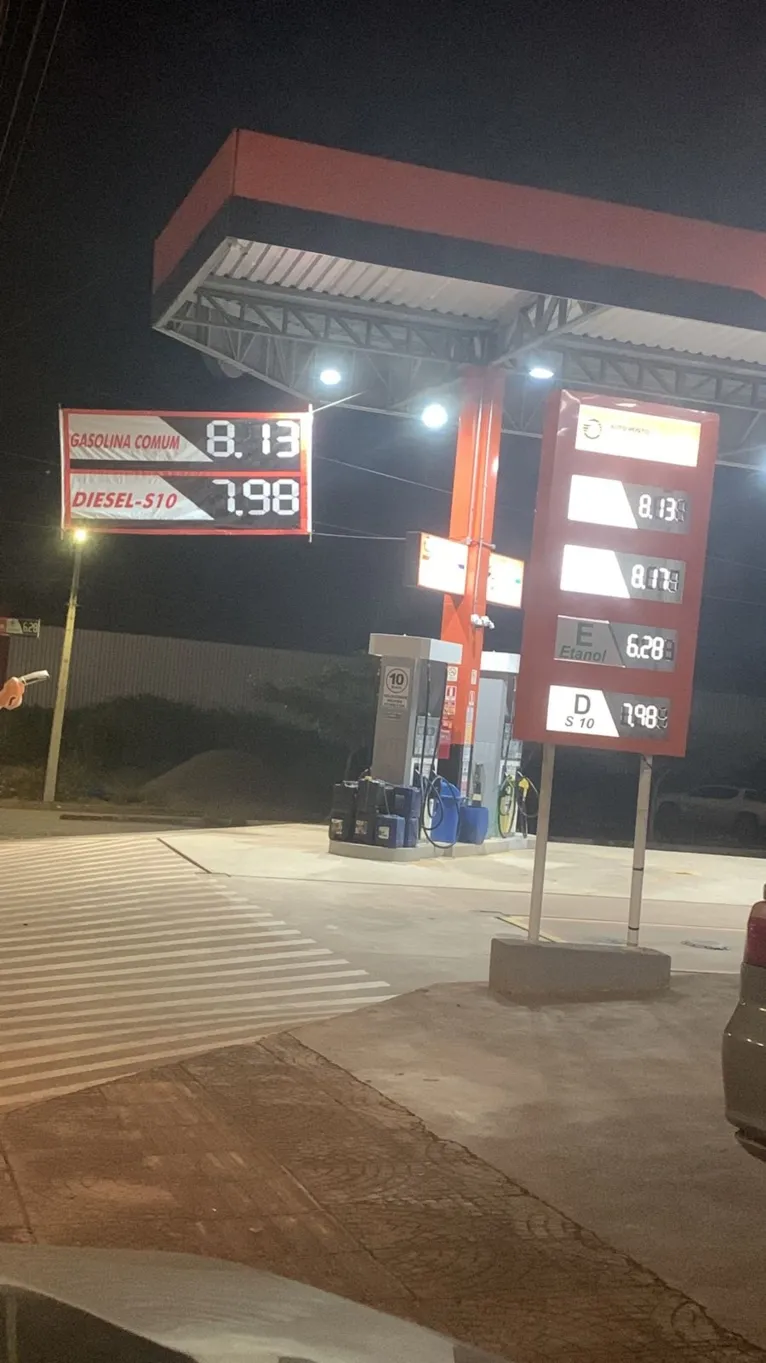 Posto em Parauapebas com a alta nos preços