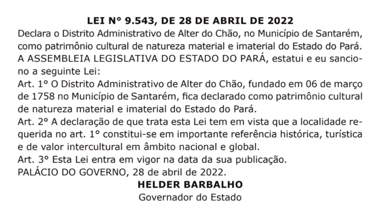 Sanção publicada no DOE nesta sexta-feira (29)