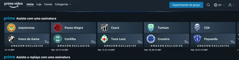 Amazon revela data e hora de jogos de Paysandu e Tuna na CB