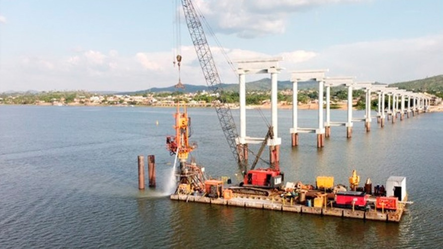 Obras da ponte foram iniciadas em 2020, após acirrada disputa judicial
