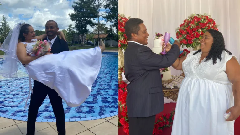 Véu, grinalda e bolo! Casamento comunitário une 167 casais