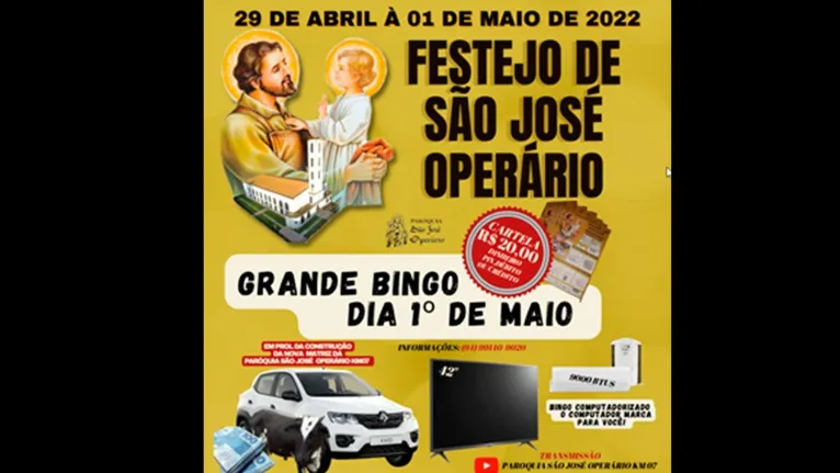 Festejo de São José Operário encerra neste domingo em Marabá
