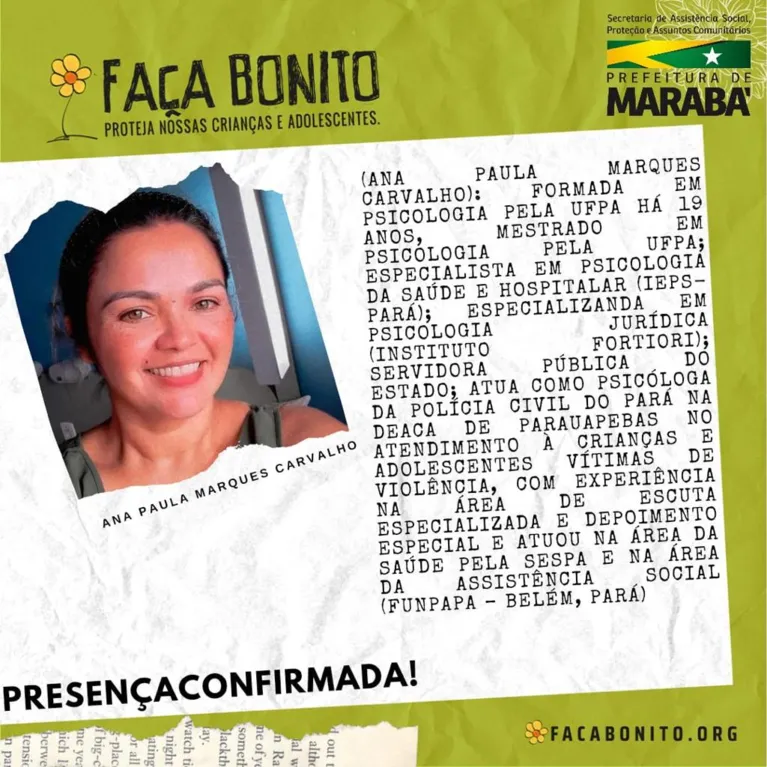 Ana Paula Marques Carvalho - Psicóloga da Polícia Civil do Pará na Deaca de Parauapebas