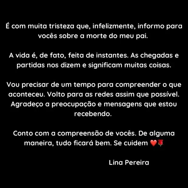 Morre pai de Linn da Quebrada "a vida é feita de instantes"