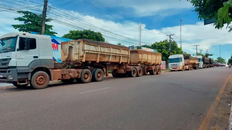 Caminhões foram levados para a sede da PF em Marabá