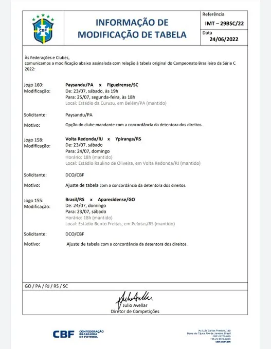 Jogo do Paysandu tem data e horário alterado na Serie C