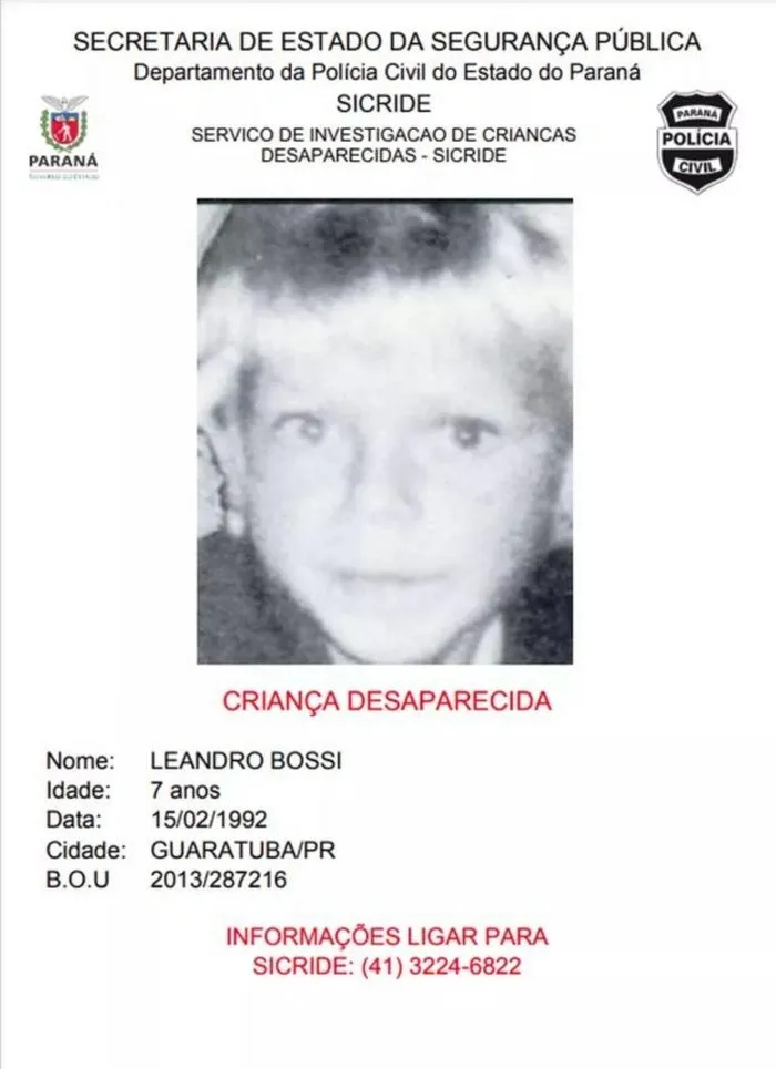Ossada de menino desaparecido é achada após 30 anos no PR