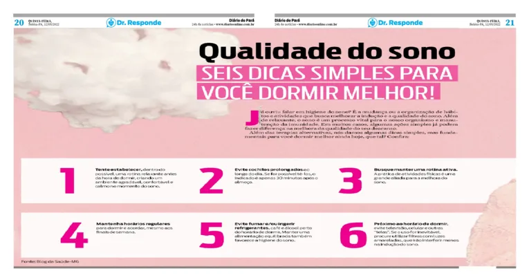 Qualidade do sono; Seis dicas para você dormir melhor!