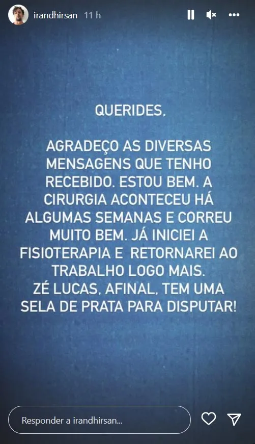 Ator de Pantanal fala pela 1ª vez após cair de cavalo