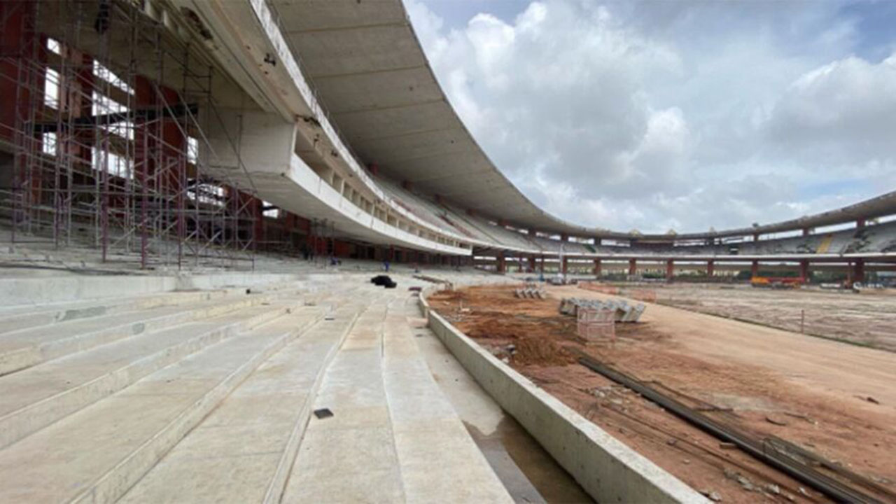 Estádio está em fase final das obras