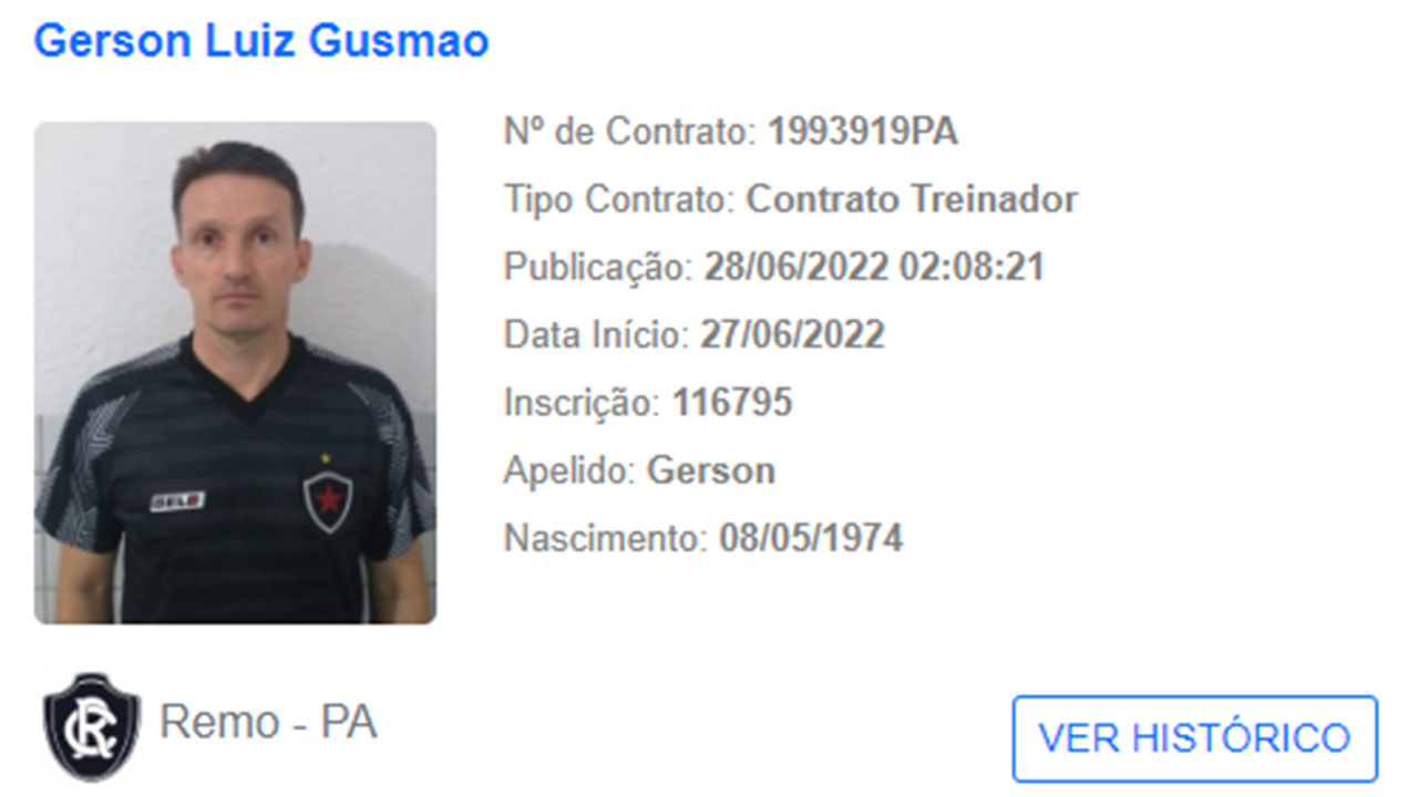 Clube do Remo pode contar com Gerson Gusmão no Re-Pa