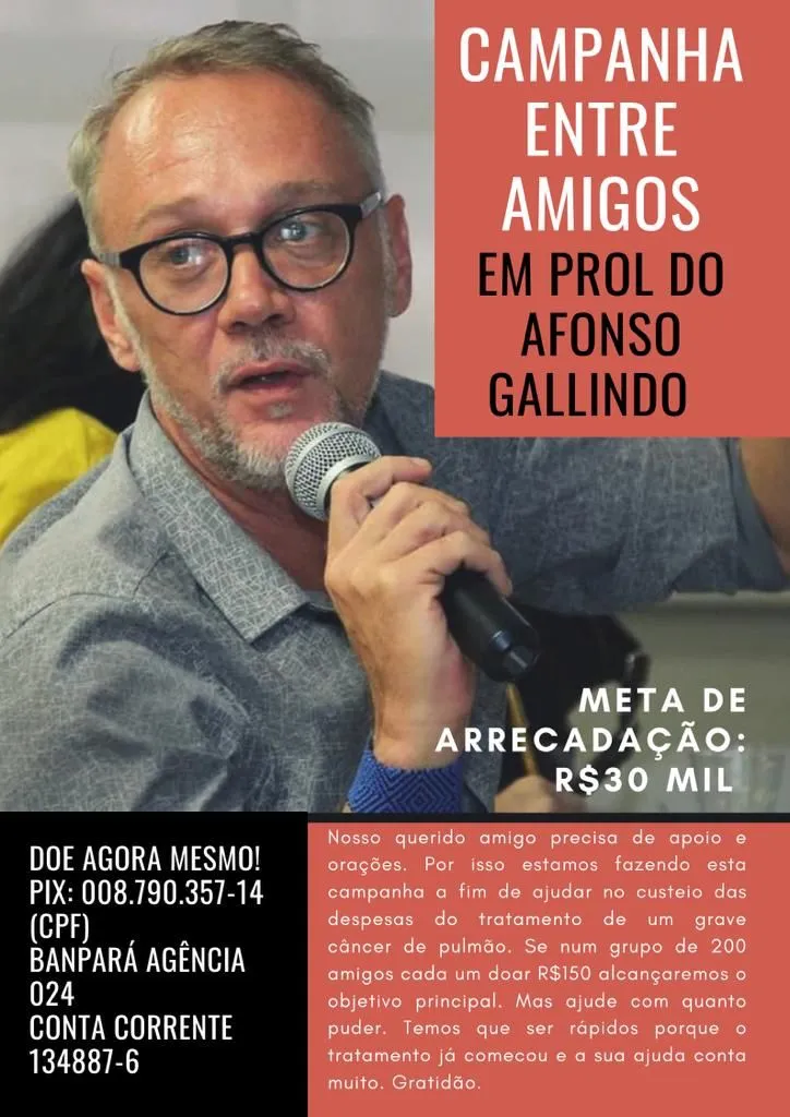 Amigos de Afonso Gallindo pedem apoio no custeio do tratamento do jornalista