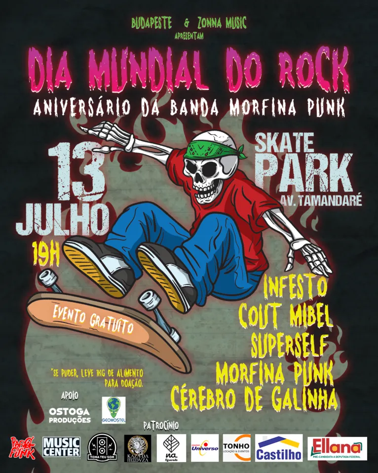 Bandas agitam Dia Mundial do Rock em show gratuito em Belém