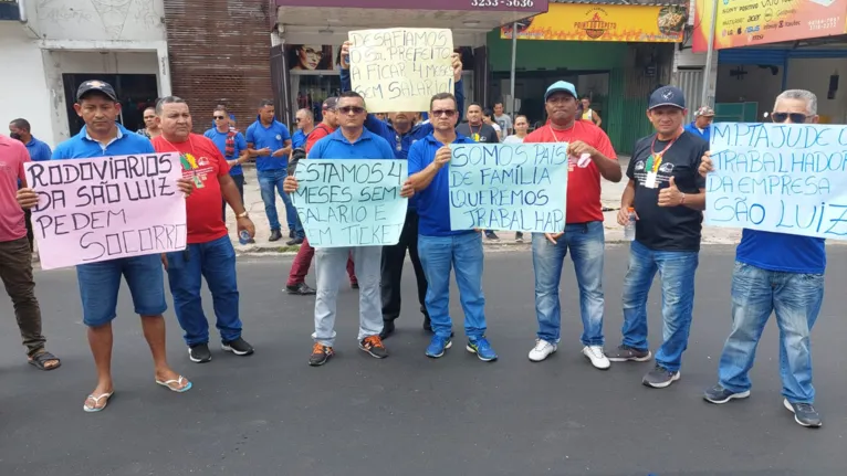Rodoviários da empresa São Luiz reivindicam pagamentos e cumprimento de direitos trabalhistas