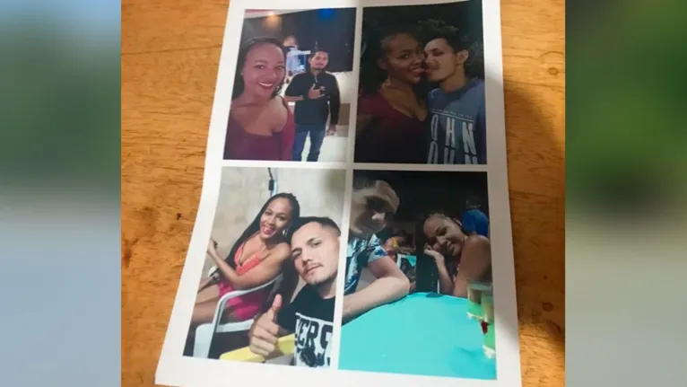 Foram encontradas fotos do casal em cima de uma mesa