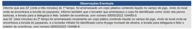 Paysandu pode ser punido por comportamento de torcedores