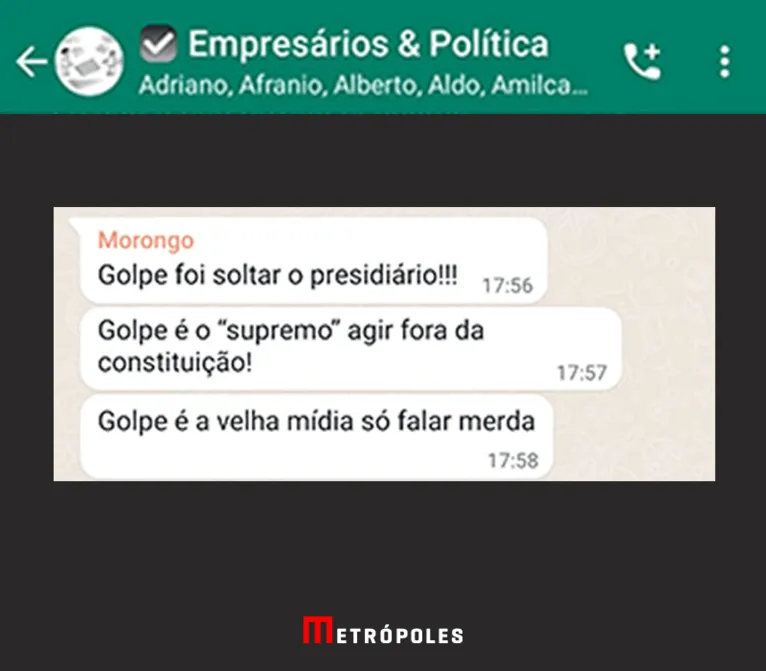 Empresários bolsonaristas defendem golpe de Estado