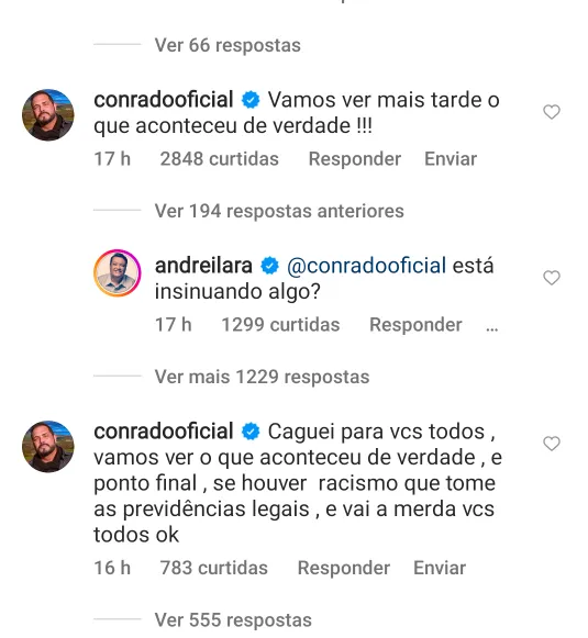 Conrado duvida de racismo sofrido por filhos de Giovanna