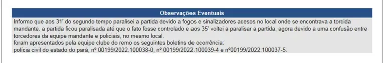 Clube do Remo se posiciona sobre atos violentos no Baenão