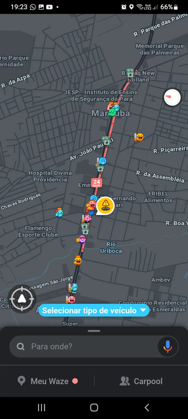 BR-316: fluxo de carro é intenso no sentido saída de Belém