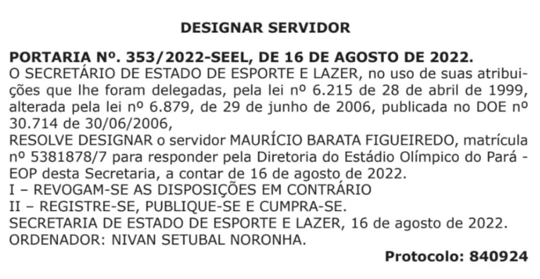 Ex-vice da FPF, Maurício Bororó assume direção do Mangueirão