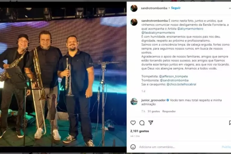 Vídeo: Alcymar Monteiro humilha músicos durante show