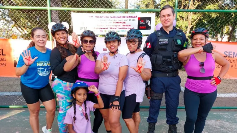 Grupo de ciclista que também participou do evento