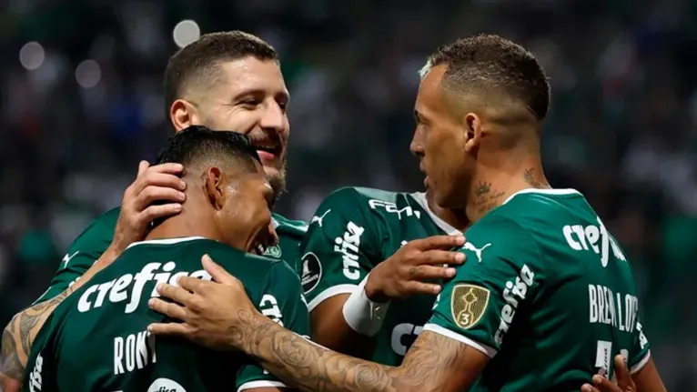 Jogadores do Palmeiras, líder do Campeonato Brasileiro