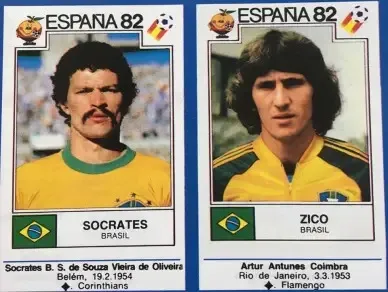 Socrates e Zico em 1982