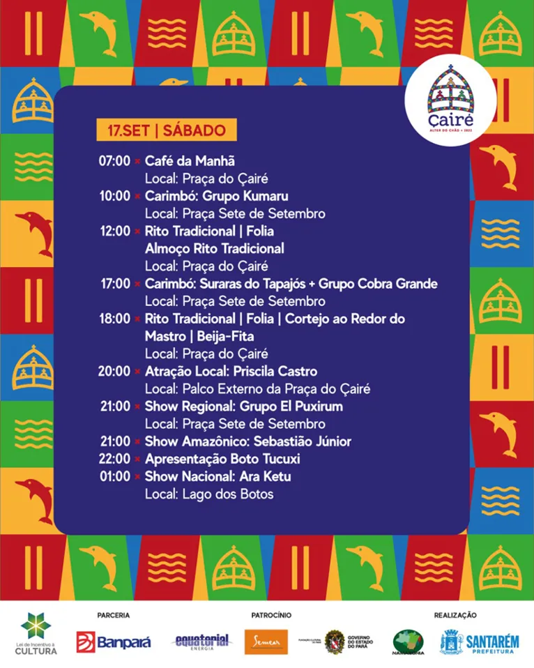 Confira a programação para o festival do Çairé em Santarém